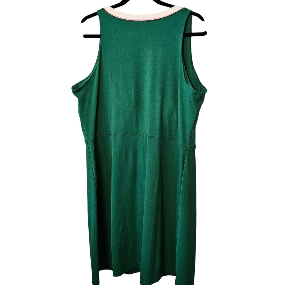 Xersion EverUltra-Lite Dress XXL Green Shady Glade White V-Neck Athletic 373525 - Picture 3 of 11